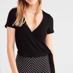 Urban Outfitters - Project Social T Bailey Wrap Black Top